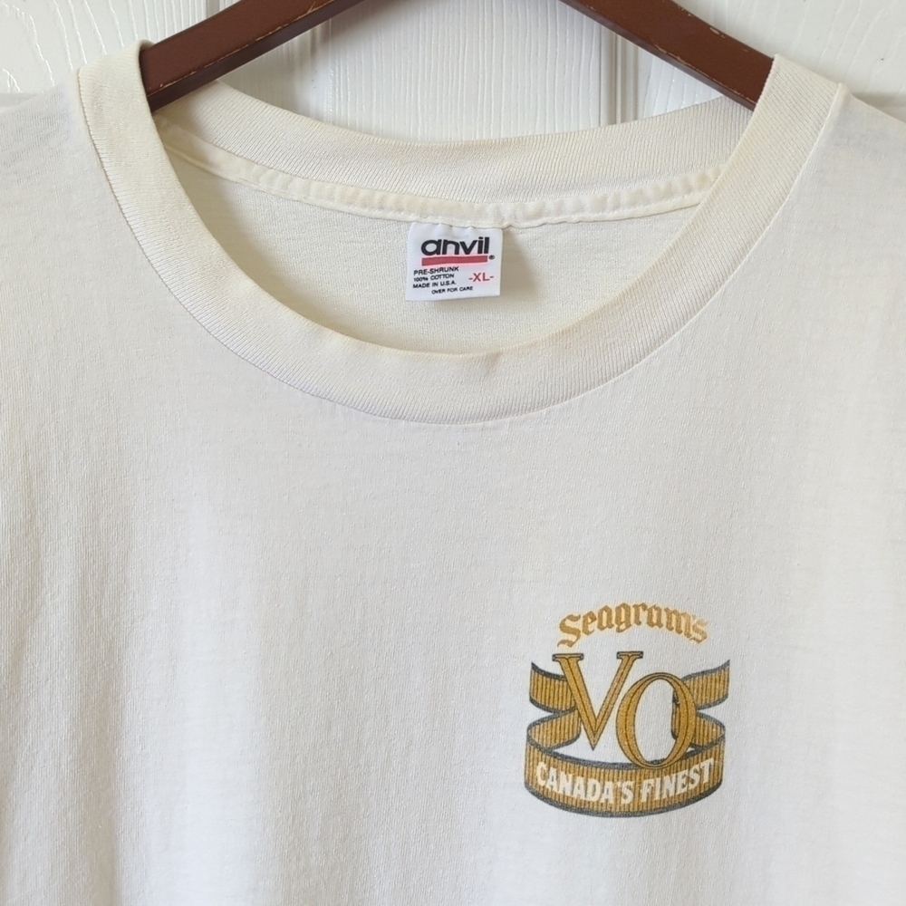 Anvil 90's Vintage Seagrams VO Canada's Finest Short Sleeve Crewneck T-shirt XL - Picture 2 of 11